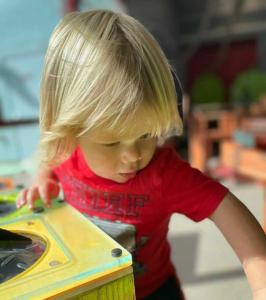 child exploring the ImagineU Museum