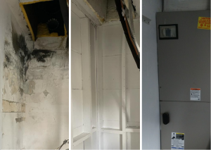 AC Closet Before and After Mold Removal