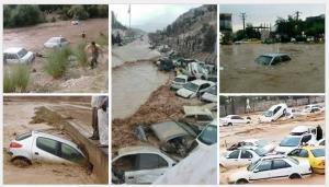 An official of Alborz province, located west of Tehran, says 70 vehicles were swallowed by flood waters in the town of Taleqan as the local Shahroud River saw massive flooding. Some of the vehicles are completely destroyed.