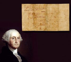 A survey of a 346-acre tract in Augusta County, Virginia, today Hardy County, West Virginia, one of the earliest documents signed in George Washington’s hand from 1752, the same year he inherited Mt. Vernon in Virginia (est. $20,000-$24,000).