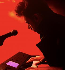 Blair at the keyboard