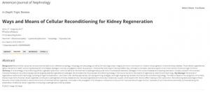 Cellular Reconditioning for Kidney Regeneration Using GlycoCheck