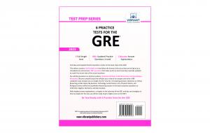Vibrant Publishers’ 6 Practice Tests for the GRE book back cover