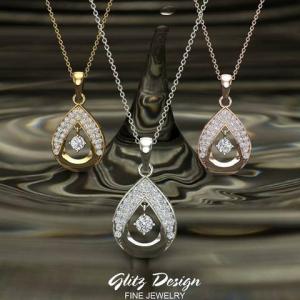 Teardrop Style Artistic Diamond Necklace for inspiration