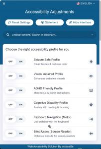 accessiBe accessWidget accessibility profiles