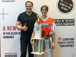 Karate Champion Joshua Craichy and his father KC