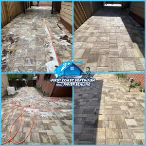 First Coast Softwash & Paver Sealing Paver Cleaning