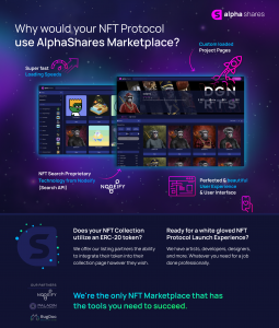 Alpha Shares NFT Project listing graphic