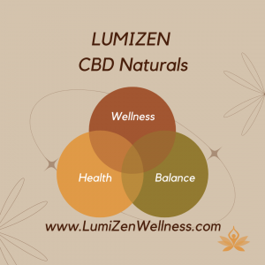 Lumizen Wellness picture promoting Zen, Health, Wellness, Balance through CBD products