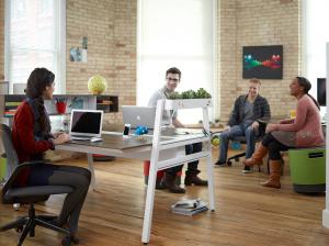 Open office - collaborating employees