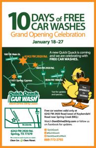 10 Days of Free Car Washes Jan 18-27