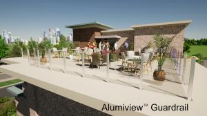 Aluminum and Glass Guardrail