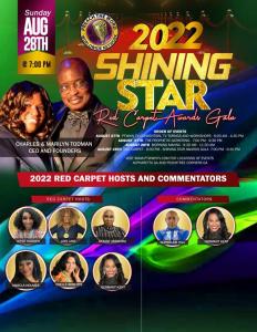 On Sunday, August 28, Celebrity Host Germany Kent will interview red carpet arrivals from 6 to 7 pm at The Shining Star Red Carpet Awards Gala at The Metropolitan Club, 5895 Windward Parkway in Alpharetta, GA. 