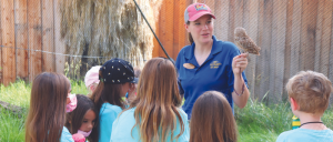 Living Desert staff sharing educational session about birds with children