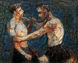 Oxia Palus NeoMaster™ resurrection of lost Vincent Van Gogh artwork 'Two Wrestlers' at the MORF AI exhibition at the Louvre 1-4 September 2022 at FOCUS Art Fair BOOM.  Featured story in "The Telegraph" 30 August 2022.