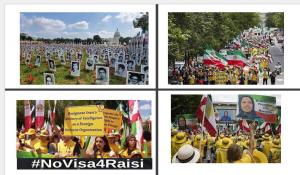In Washington, DC, Iranian rallied in front of the White House urging the Biden administration to deny Raisi a visa for the UN General Assembly in New York and emphasizing he played a direct role in the 1988  massacre of over 30,000 political prisoners.