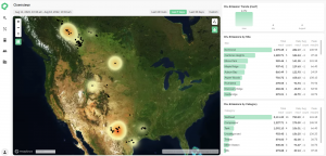 Demo of Qube's Emissions Dashboard tracking global emissions