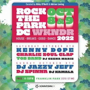 Rock the Park DC 2022 flier listing performers