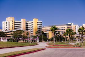 Skyline of the medical district in Corpus Christi, Texas by photographer Matt Pierce Route Three Productions