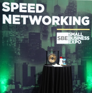 Picture of a Speed Networking sign at SBE Denver LIVE