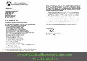 UV Gullas College of Medicine New CHED Notification