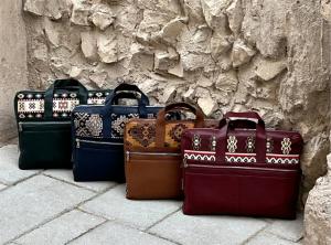 Handmade laptop bags created by team of Sewing Hope Armenia