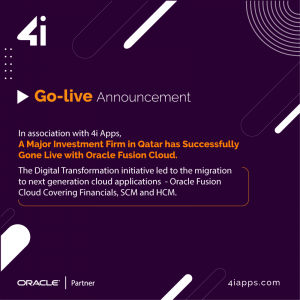 Qatar Investment Firm Oracle Fusion Cloud - Go Live