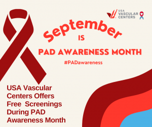 USA Vascular Centers, a national network of minimally invasive, outpatient vascular treatment centers is offering free screenings during (PAD) Awareness Month.