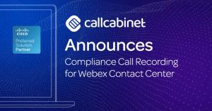 Compliance call recording for Webex Contact Center