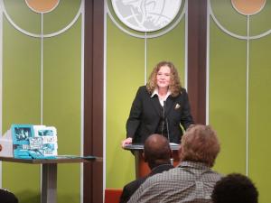 Public Relations Officer, Church of Scientology Kansas City, Bennette Seaman, hosts a Drug Overdose Week open house and community forum.