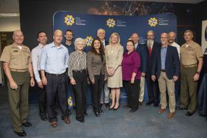Individuals from the Naval Postgraduate School Foundation, the Naval Postgraduate School and Microsoft gathered Sept. 6 for a ceremony symbolizing the transfer of the beta version of Athena, a collaborative research tool, from the NPS Foundation to NPS