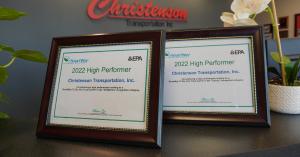 Christenson Transportation has been recognized by the EPA as a SmartWay® High Performer