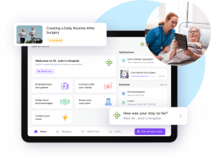 Empower patients to become active participants in their own care with the help of Lana Health enabled iPads at the hospital bedside