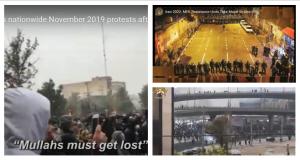 The largest of the prior uprisings, in November 2019, encompassed nearly 200 cities & towns while featuring slogans that had become popularized over the preceding two years as expressions of widespread demand for regime change, such as "mullahs must get lost."