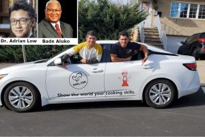 Samir and Nikhil Tendulkar in their Khal Mobile. Promoting Khal.com to cooking lovers