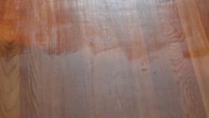 Hard wood floor finish streaks