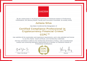 Certified Compliance Professional in Cryptocurrency Financial Crimes Chartered Certificate