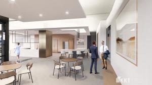 Architect's rendering of Cafe area