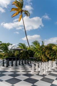 Life size chess board at luxury Paradise Villa