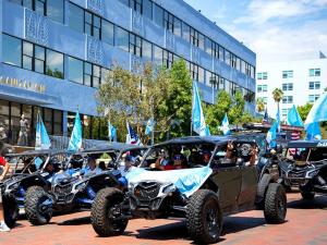 The parade route ended at the Church of Scientology Los Angeles in East Hollywood. Dune buggies, decorated with the flag of Guatemala, paid tribute to the anniversary of Guatemalan independence.