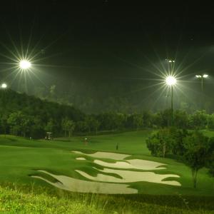 Photo of Golf Course with High Mast Light Poles and Lights