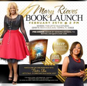 Flyer for Mary Rieves Book Launch