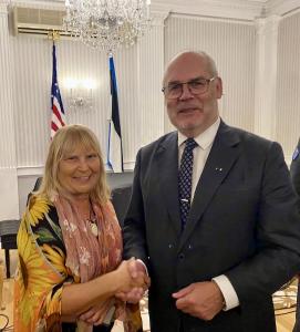 Claudia Evart Meeting the President of the Republic of Estonia, Alar Karis in New York City