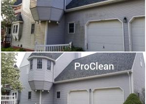 before and after power washing in Lansing, MI