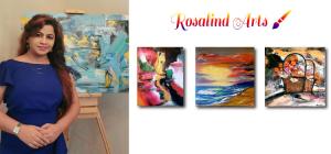 Rosalind Panda with her Artworks