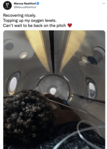 Marcus Rashford recovering in hyperbaric chamber