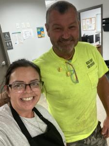 All smiles at Nassau County Road Department as lunch is delivered