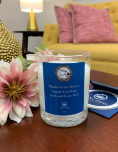 Pearl City / Waipahu Complex area staff will take home a soy blend, eco-friendly Lucky Penny candle thanking them for their positive impact in the local community.