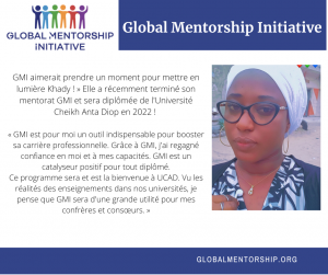 Global Mentorship Initiative lance le programme de mentorat français