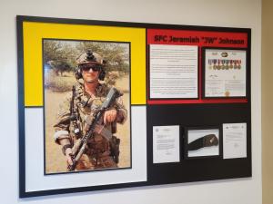 Plaque Honoring the life of SFC Johnson